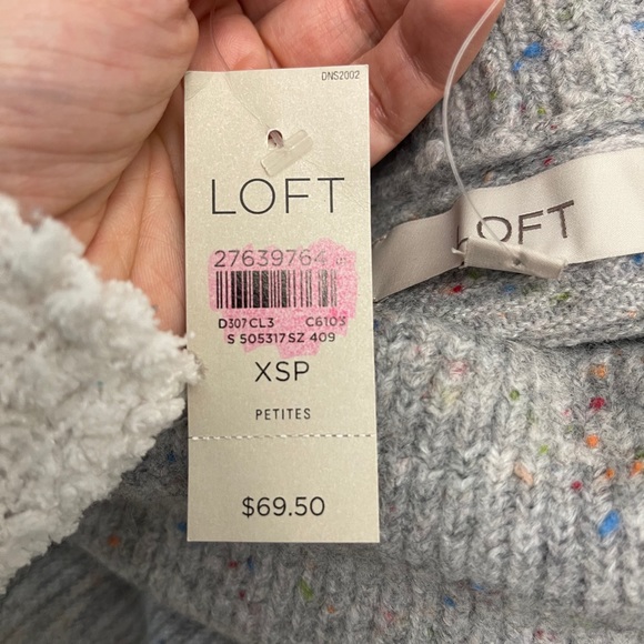 LOFT Petites Grey Ribbed Turtleneck - Picture 5 of 5